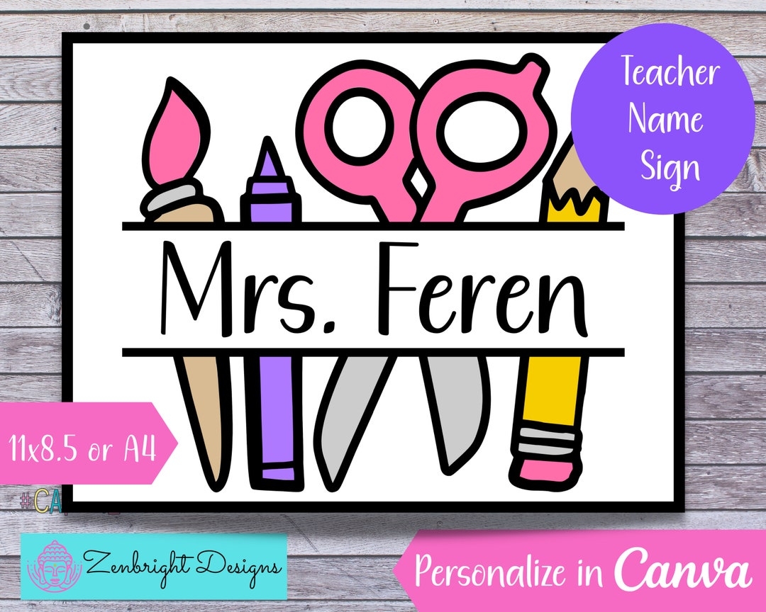 Printable Name Sign For School