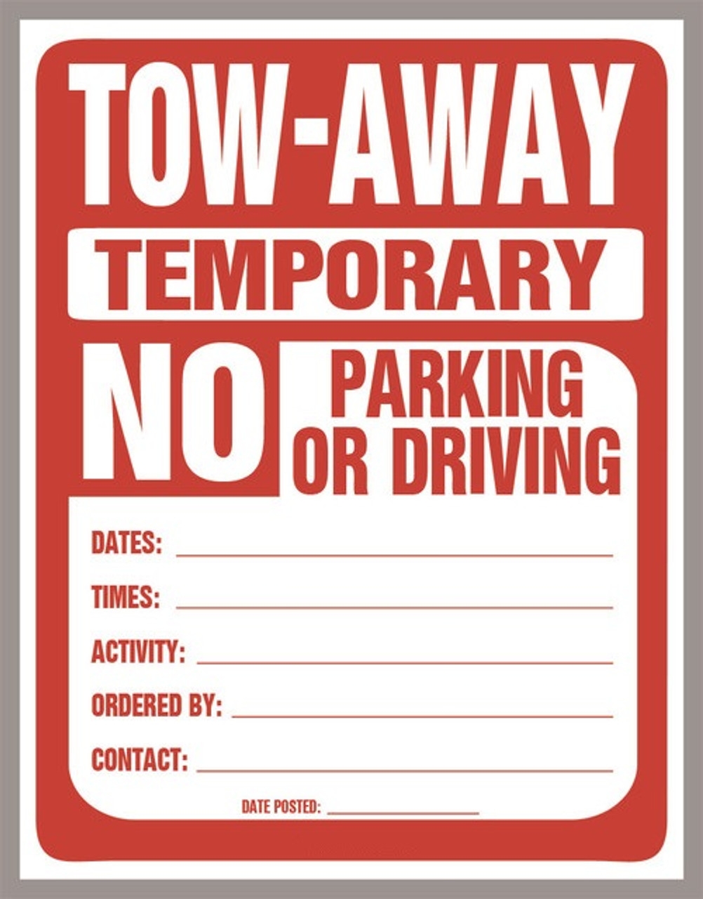No Parking Sign Printable No Parking Sign Printable