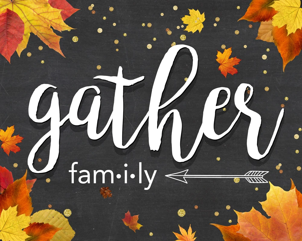 Autumn Gather Sign Printable