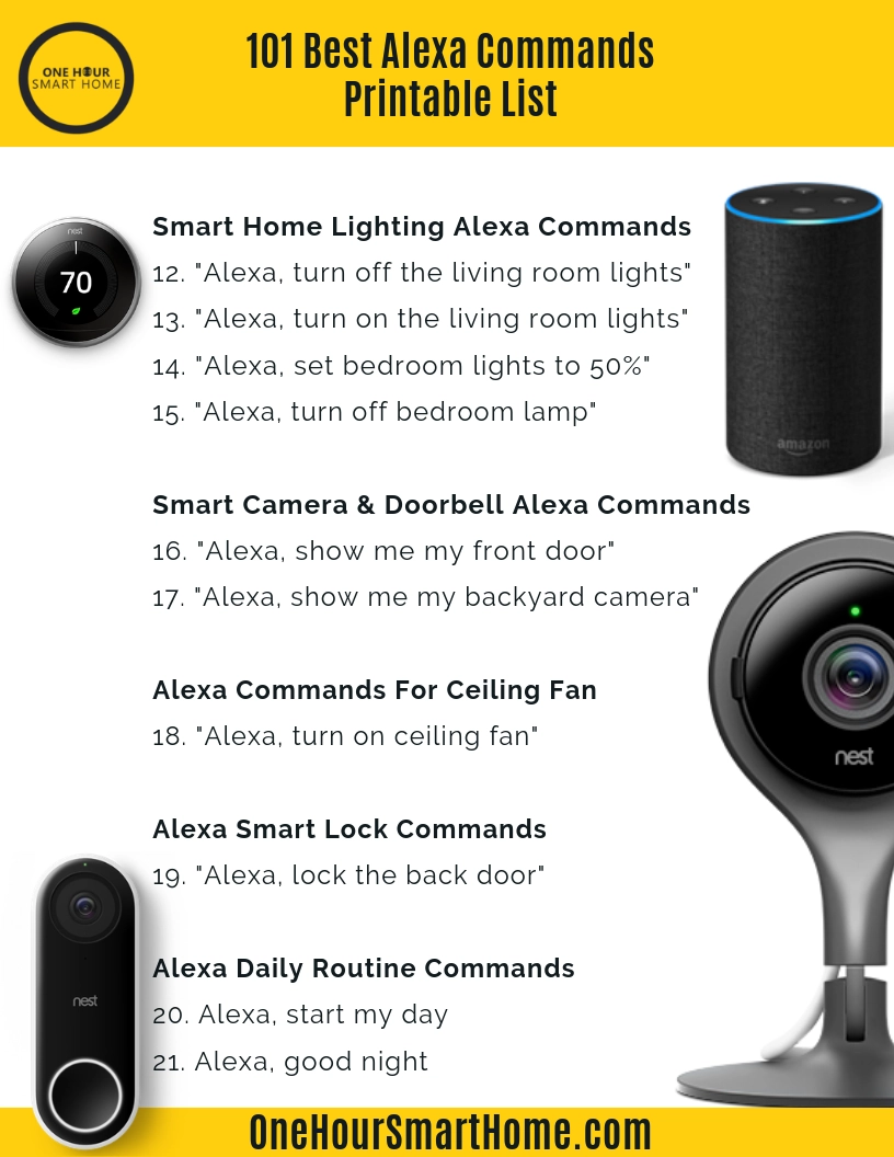The 101 Best Amazon Alexa Commands OneHourSmartHome The 101 Best Amazon Alexa Commands OneHourSmartHome