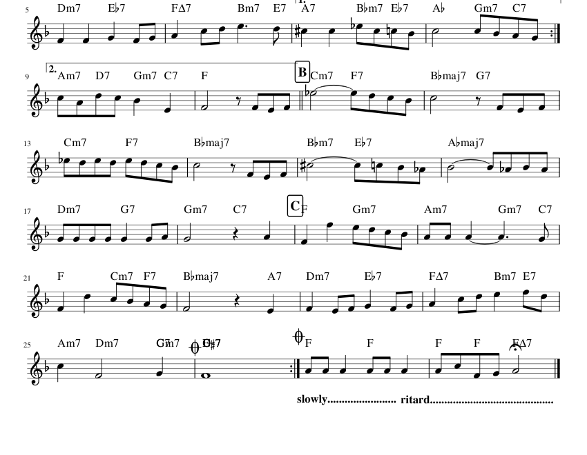 The Christmas Song Trumpet Sheet Music With Chords For Saxophone Tenor Solo MuseScore