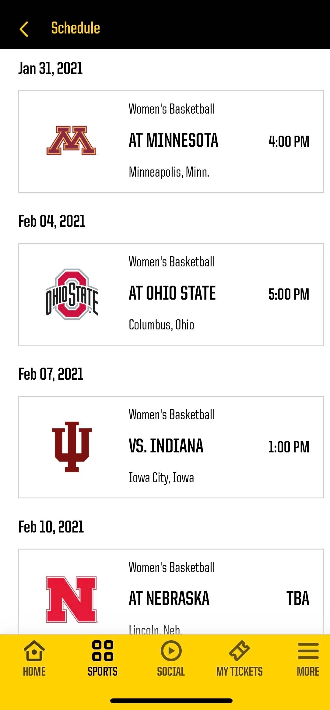 The Official App Of The Iowa Hawkeyes Iowa Hawkeyes Athletics Official Athletics Website