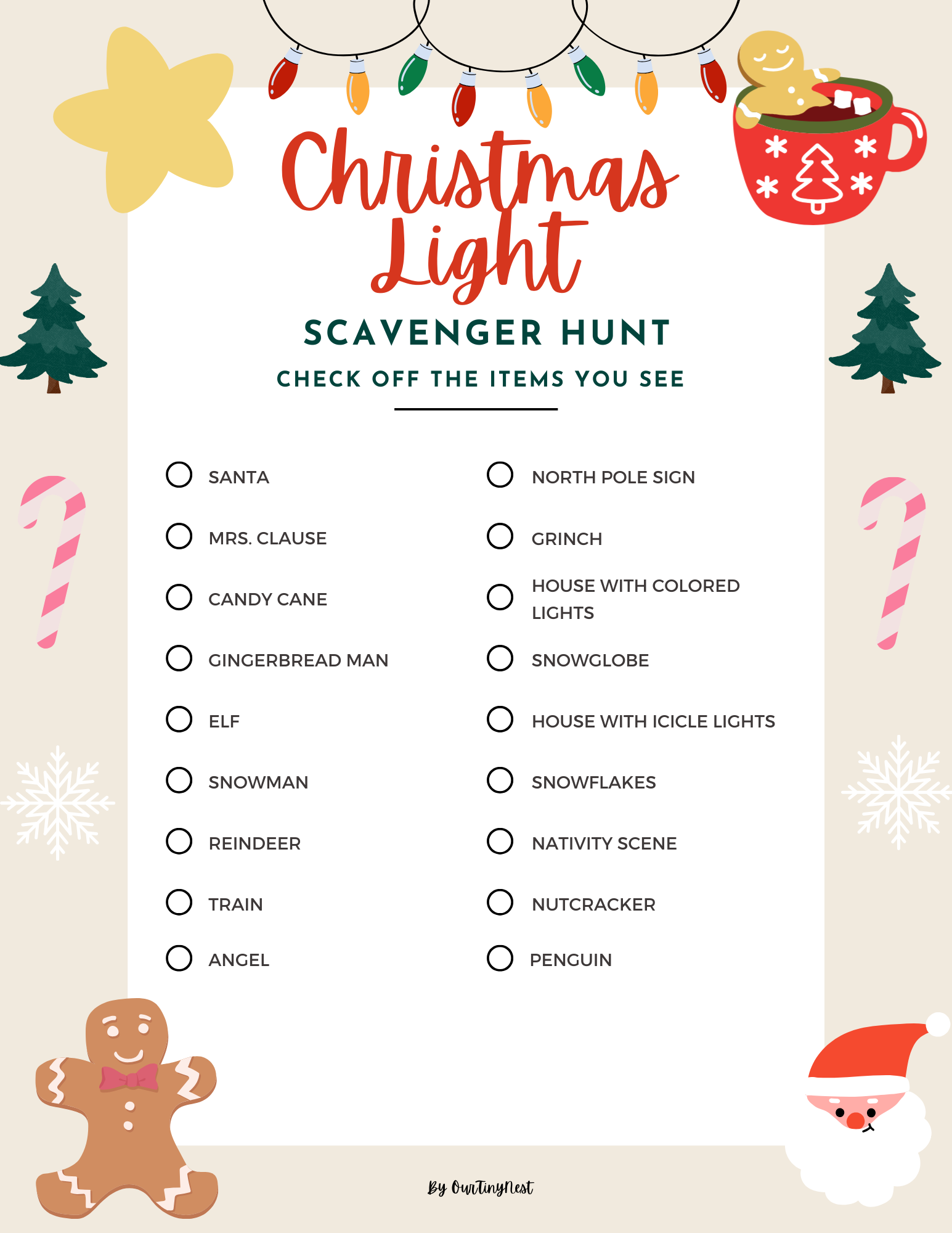 The Ultimate Christmas Bucket List And More Free Printables Our Tiny Nest