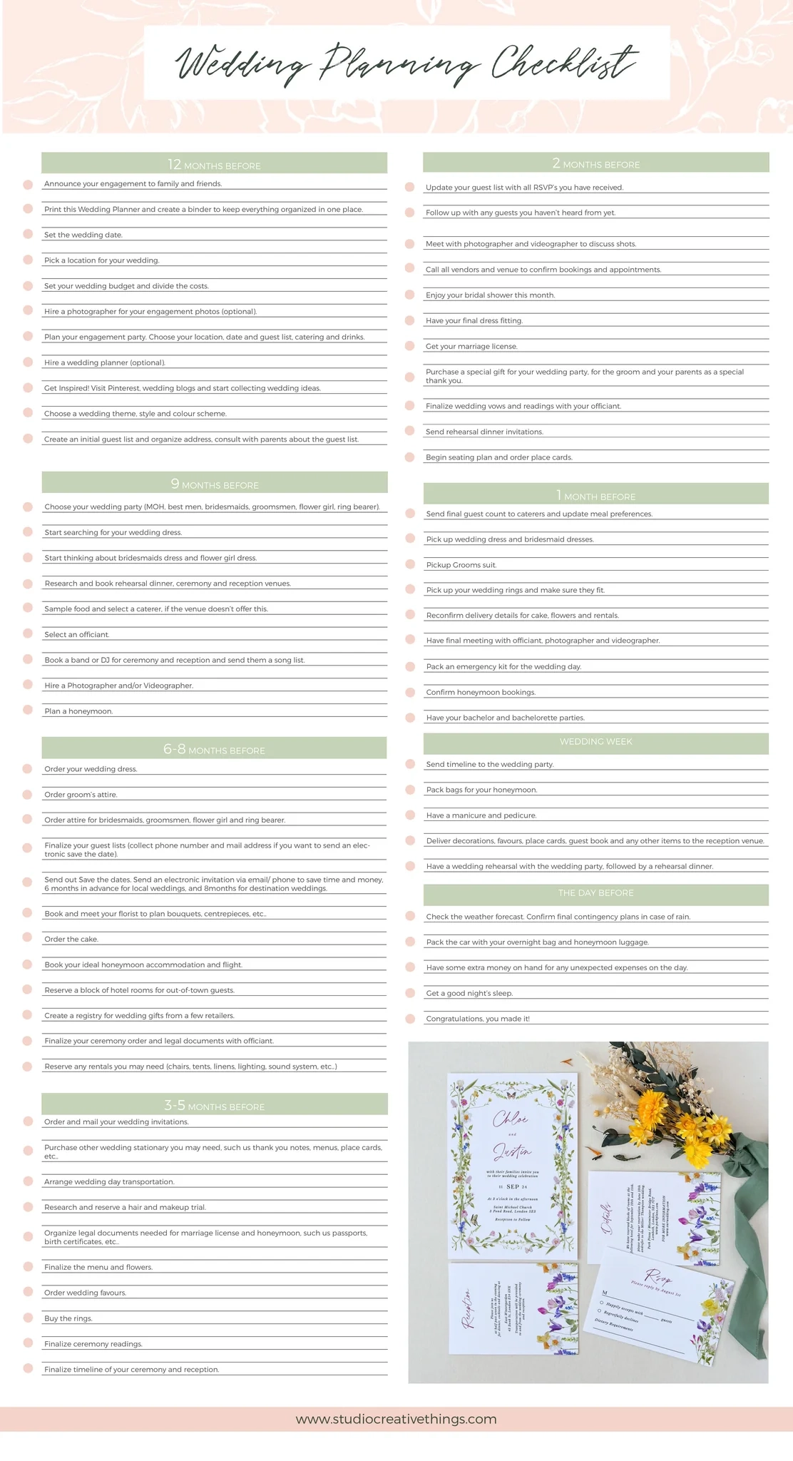 Bridal Planner Printable Free