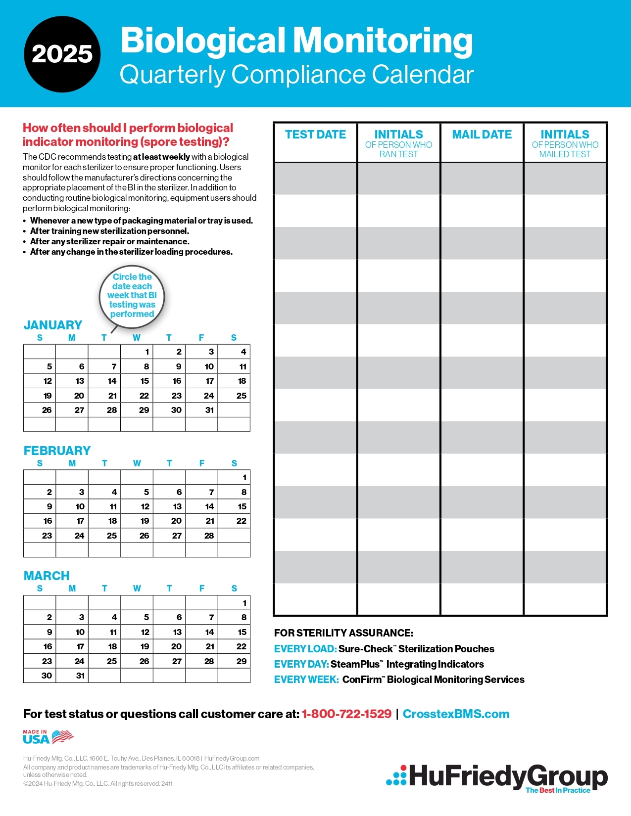 Printable Dental Sterilization Log Sheet