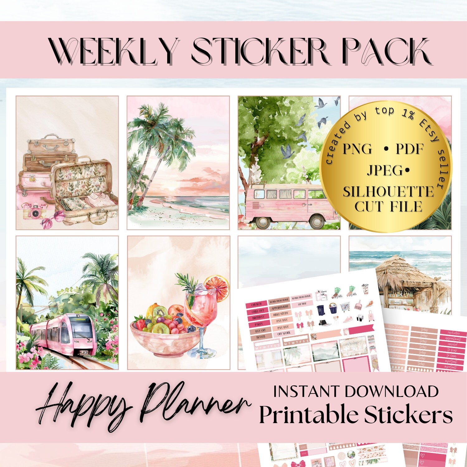 Etsy Printable Stickers Planner