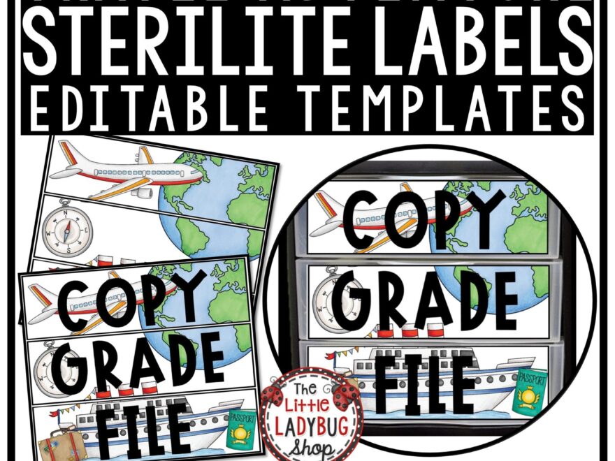 Travel Theme Classroom Teacher Mailbox 3 Drawer Sterilite Labels Editable The Little Ladybug Shop