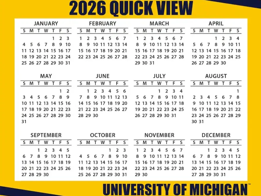 Turner Sports Michigan Wolverines 2026 Box Calendar Multicolor 203332823 Best Buy