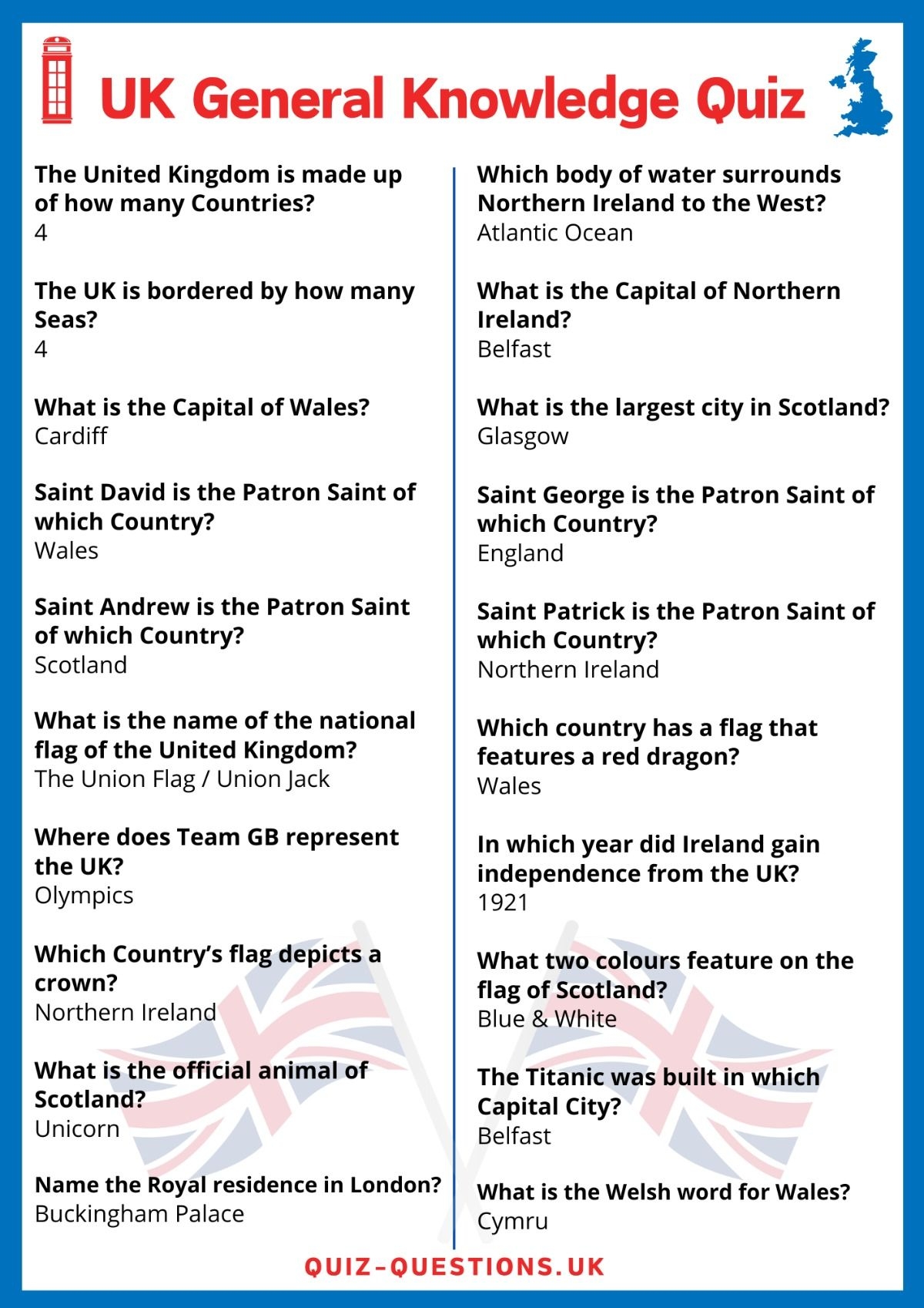 UK General Knowledge Quiz