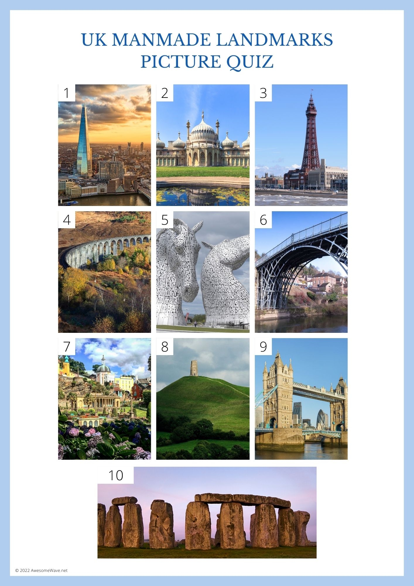 Best Of Britain Printable Quiz