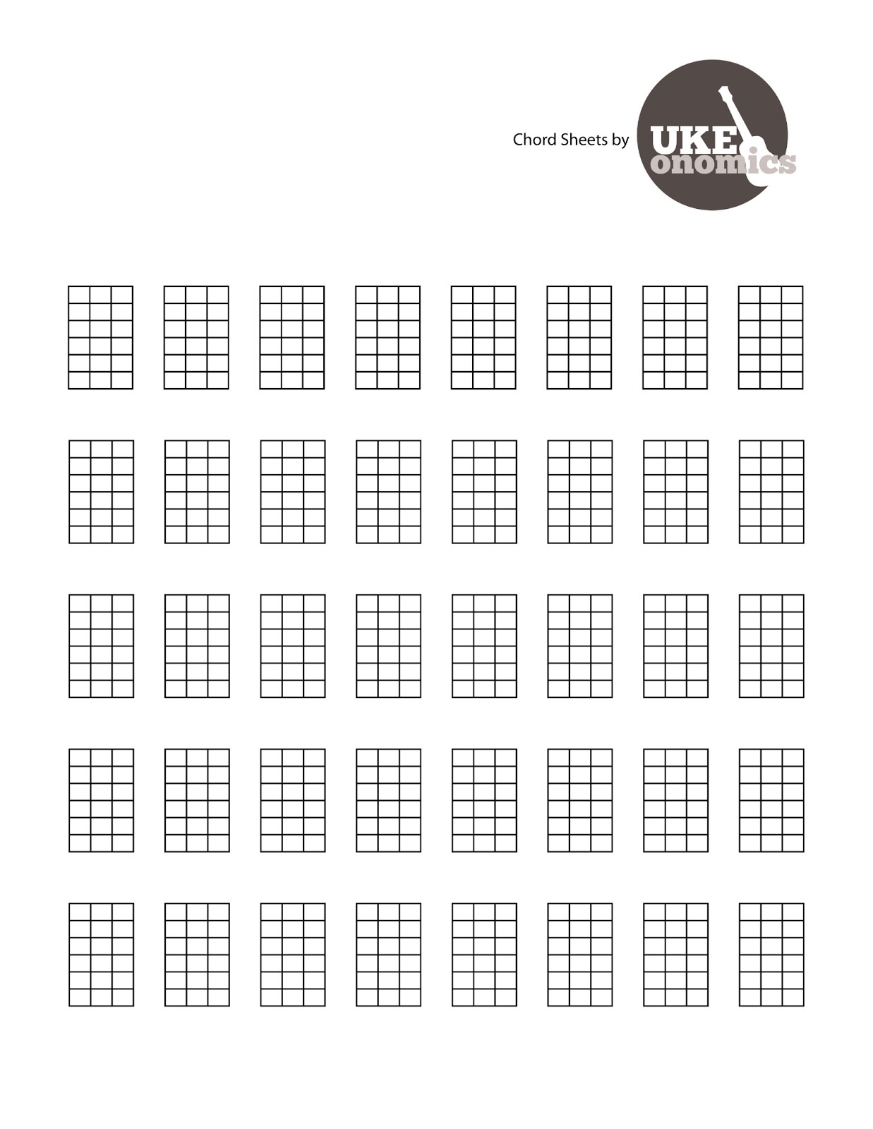 Printable Blank Ukulele Chord Chart