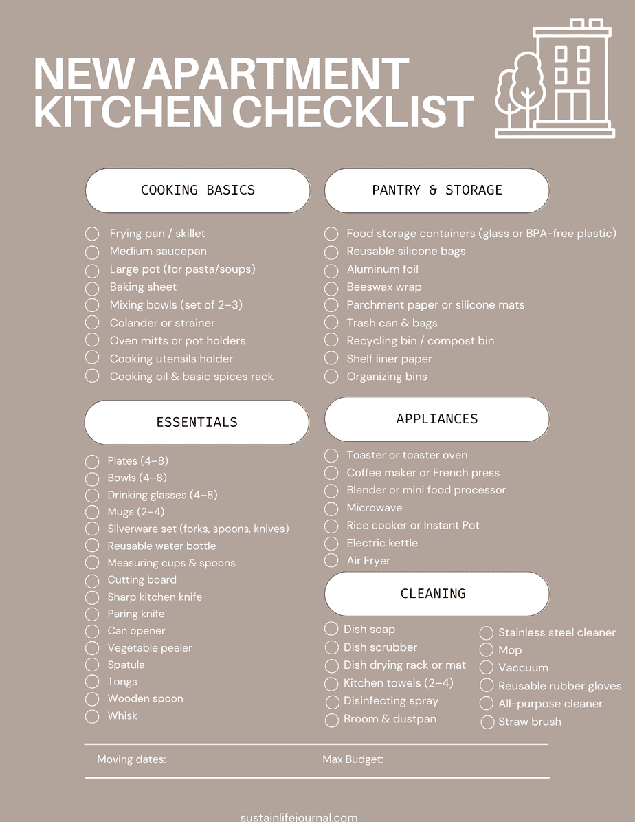 Printable List Of Kitchen Essentials Printable List Of Kitchen Essentials