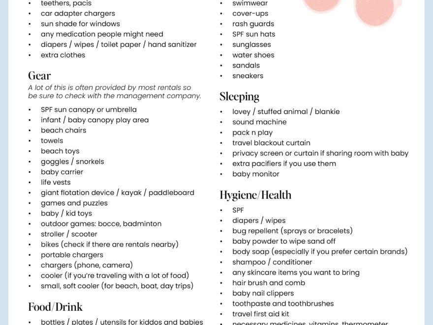 Ultimate Packing List For A Family Beach Or Lake House Vacation