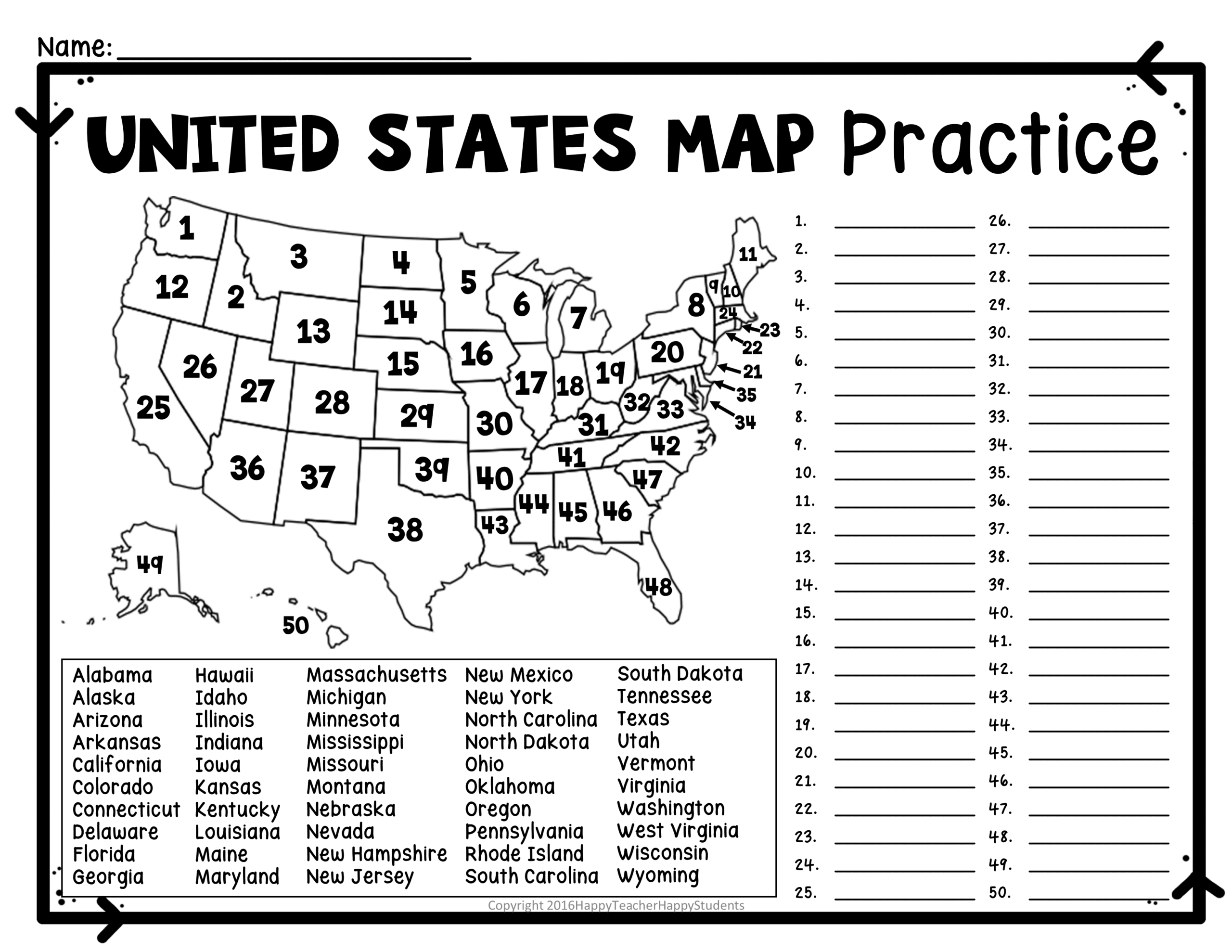 United States Map Quiz Worksheet USA Map Test W Practice Sheet US Map Quiz Classful United States Map Quiz Worksheet USA Map Test W Practice Sheet US Map Quiz Classful