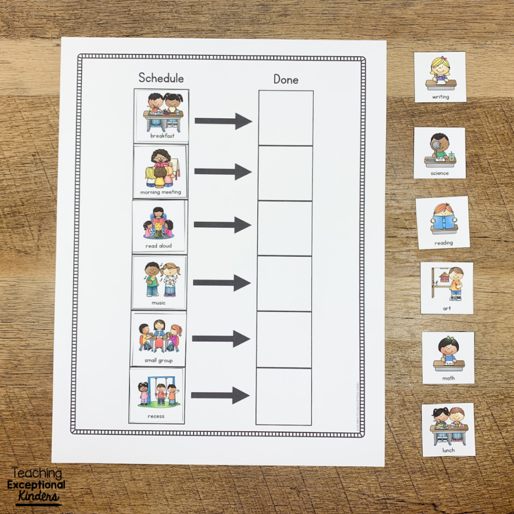 Using Individual Visual Schedules In Kindergarten Teaching Exceptional Kinders