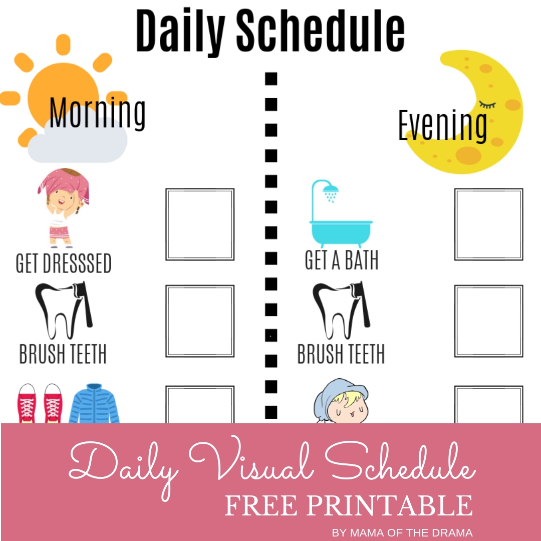 Free Printable Visual Schedule For Home