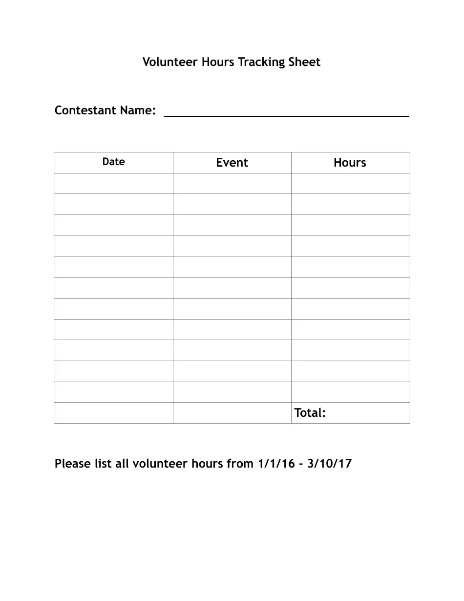 Volunteer Hours Tracking Sheet Small Table Download Printable PDF Templateroller Volunteer Hours Tracking Sheet Small Table Download Printable PDF Templateroller