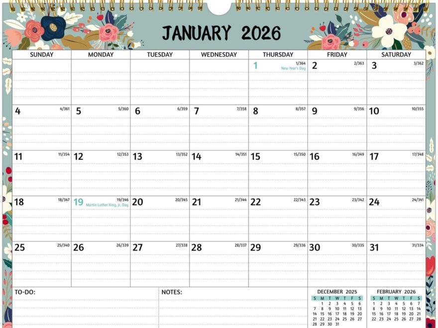 Wall Calendar 2026 2027 2 Year Calendar 2026 2027 14 57 X 11 42 In Jan 20 EBay