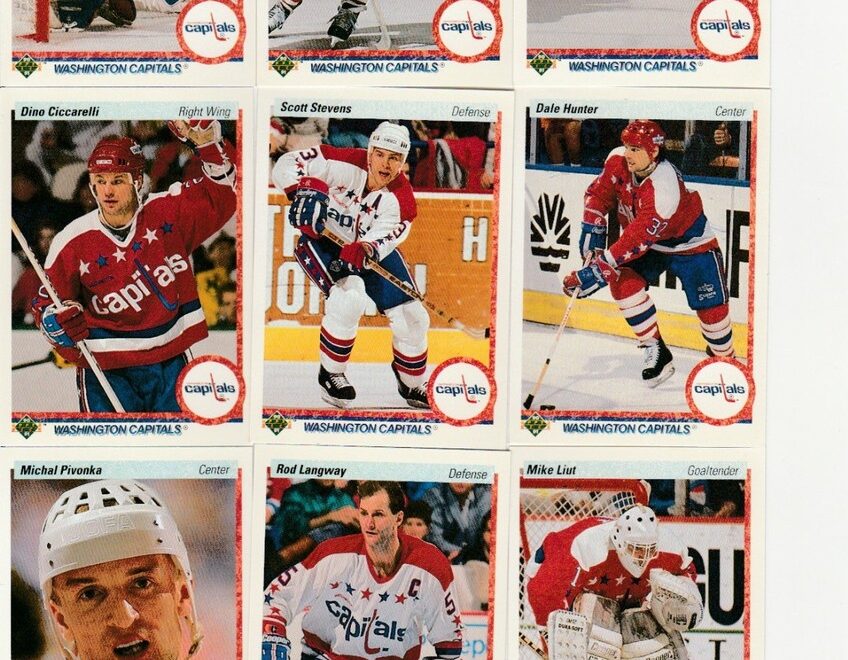 WASHINGTON CAPITALS Team Set Hockey NHL 18 Cards 1990 UPPER DECK Free Ship EBay