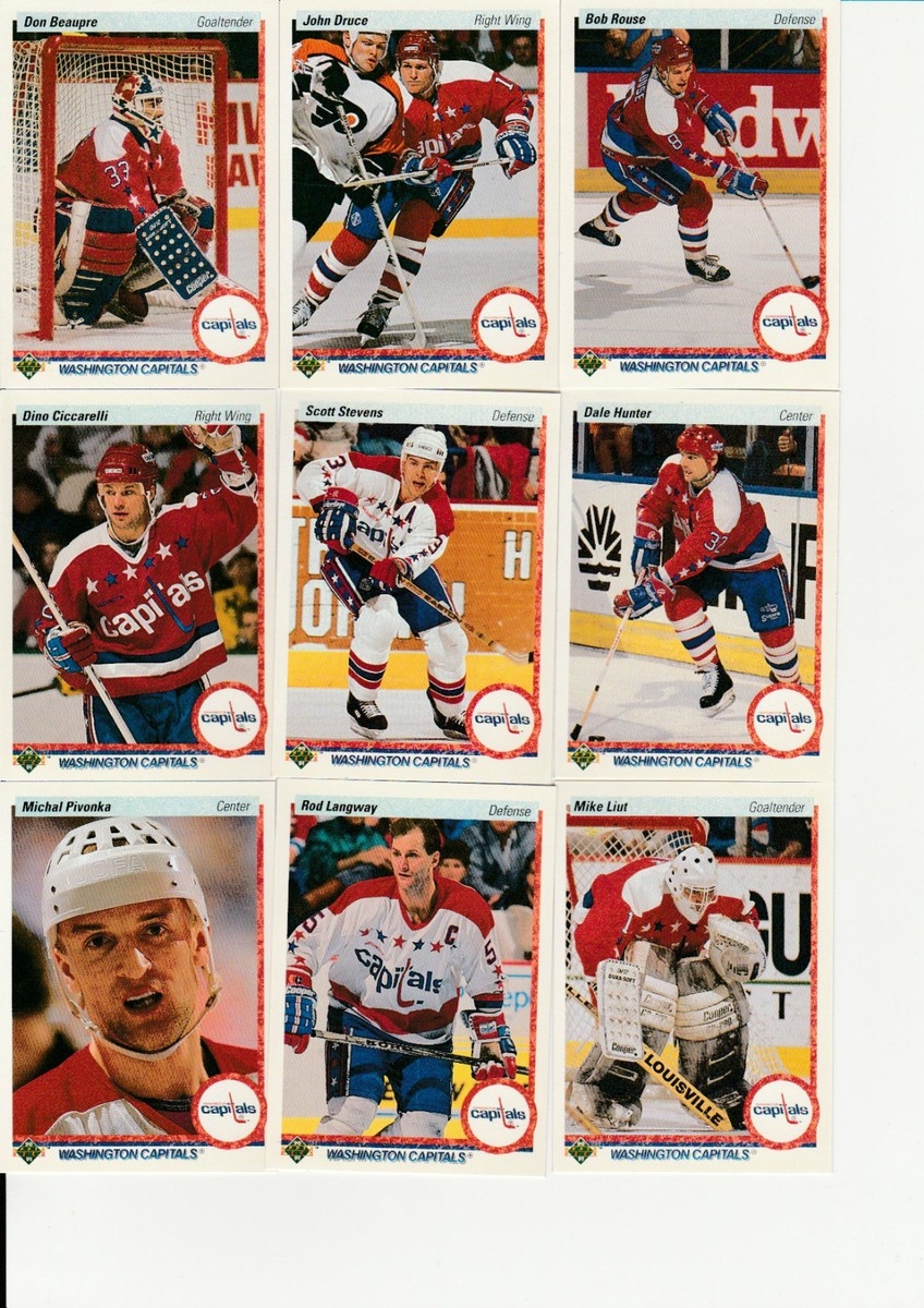 WASHINGTON CAPITALS Team Set Hockey NHL 18 Cards 1990 UPPER DECK Free Ship EBay