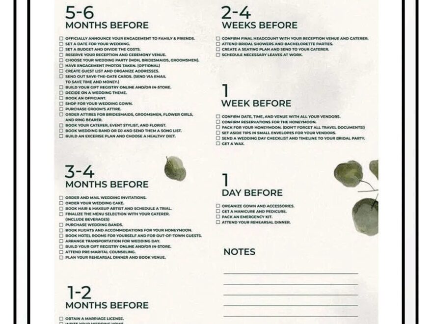 Wedding Planning Printables Free Templates To Keep You Organized Worksheets Library