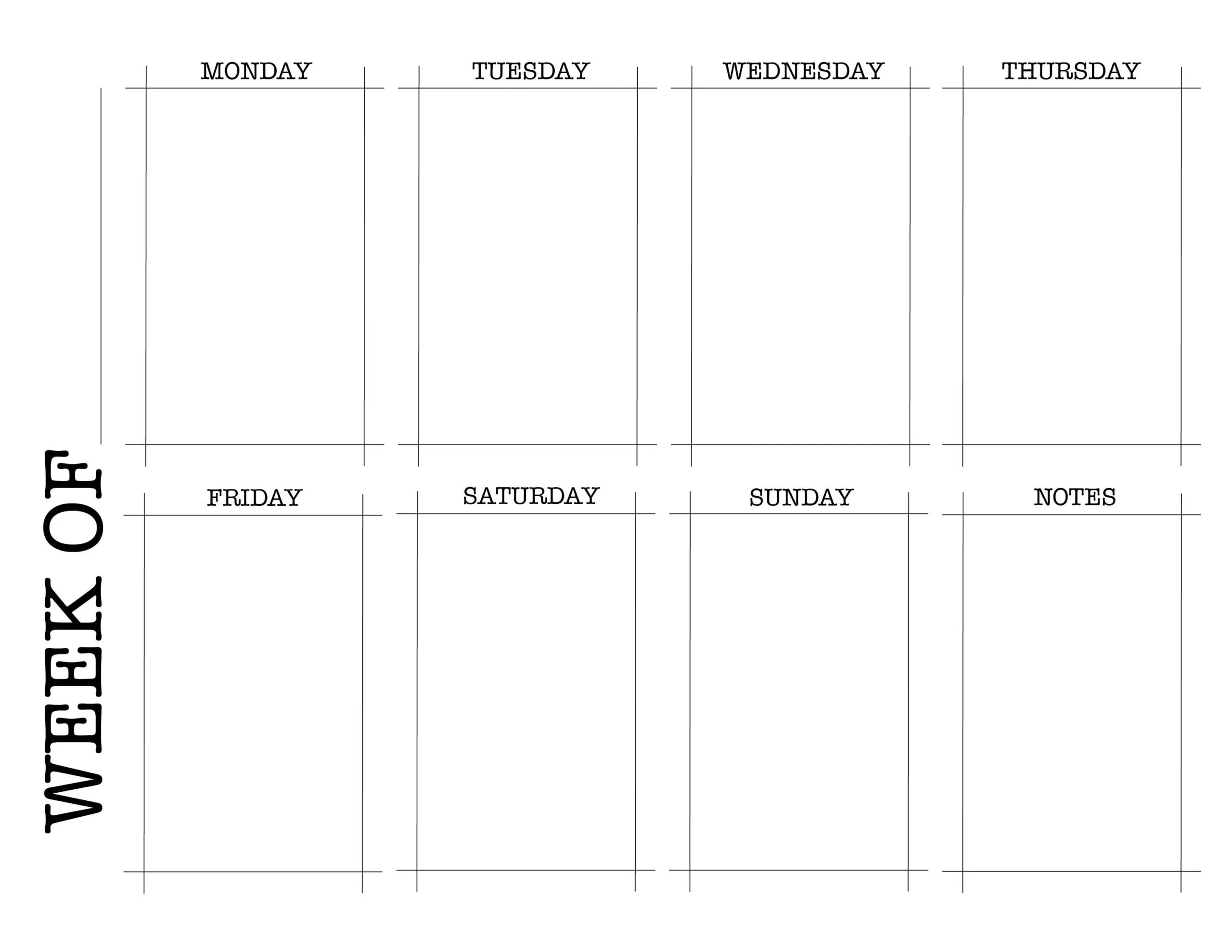 1 Week Planner Printable