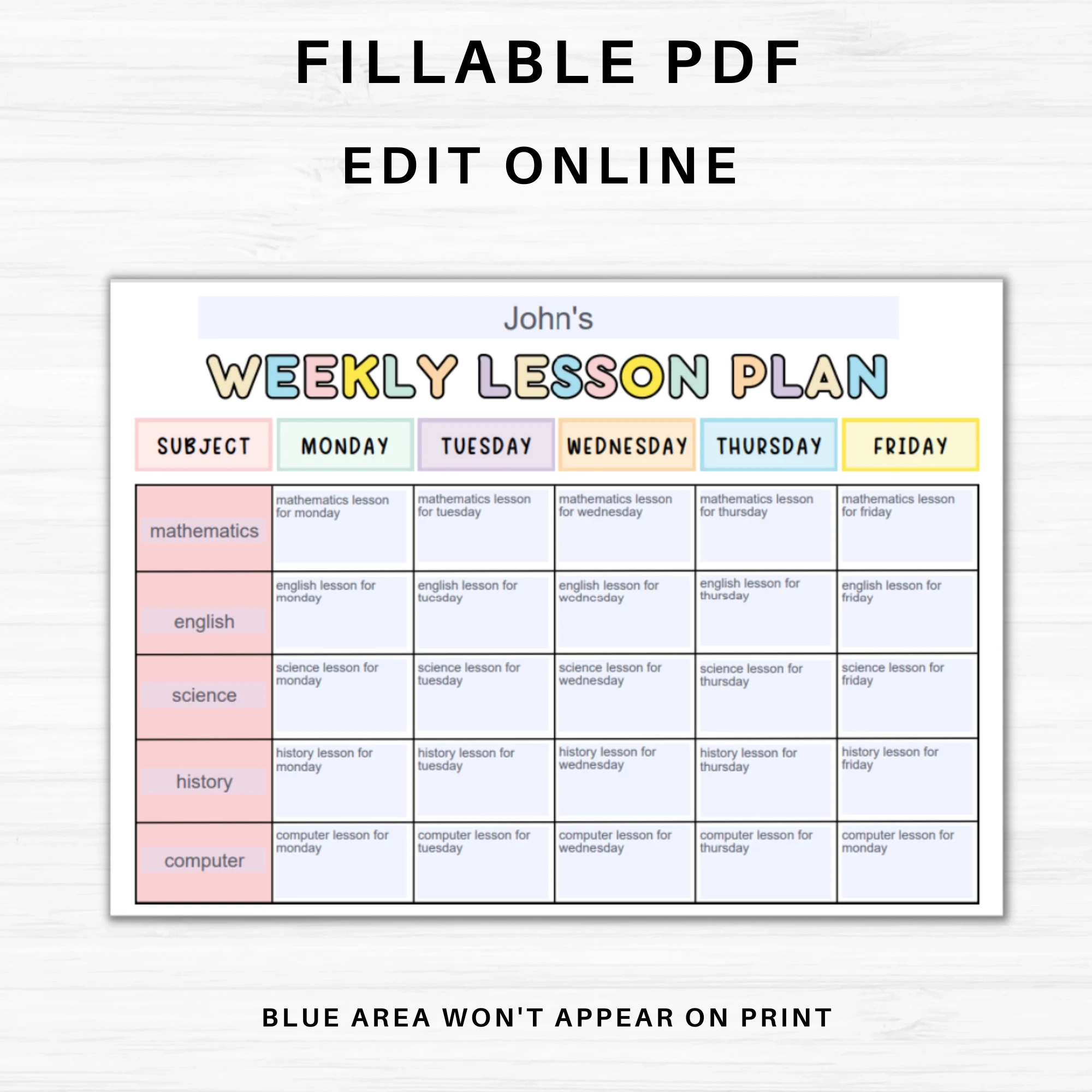 Frog Street Lesson Planner Printable