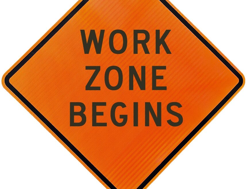 Work Zone Begins Sign RS ACM 48 WRKZNBGN Traffic Safety Store