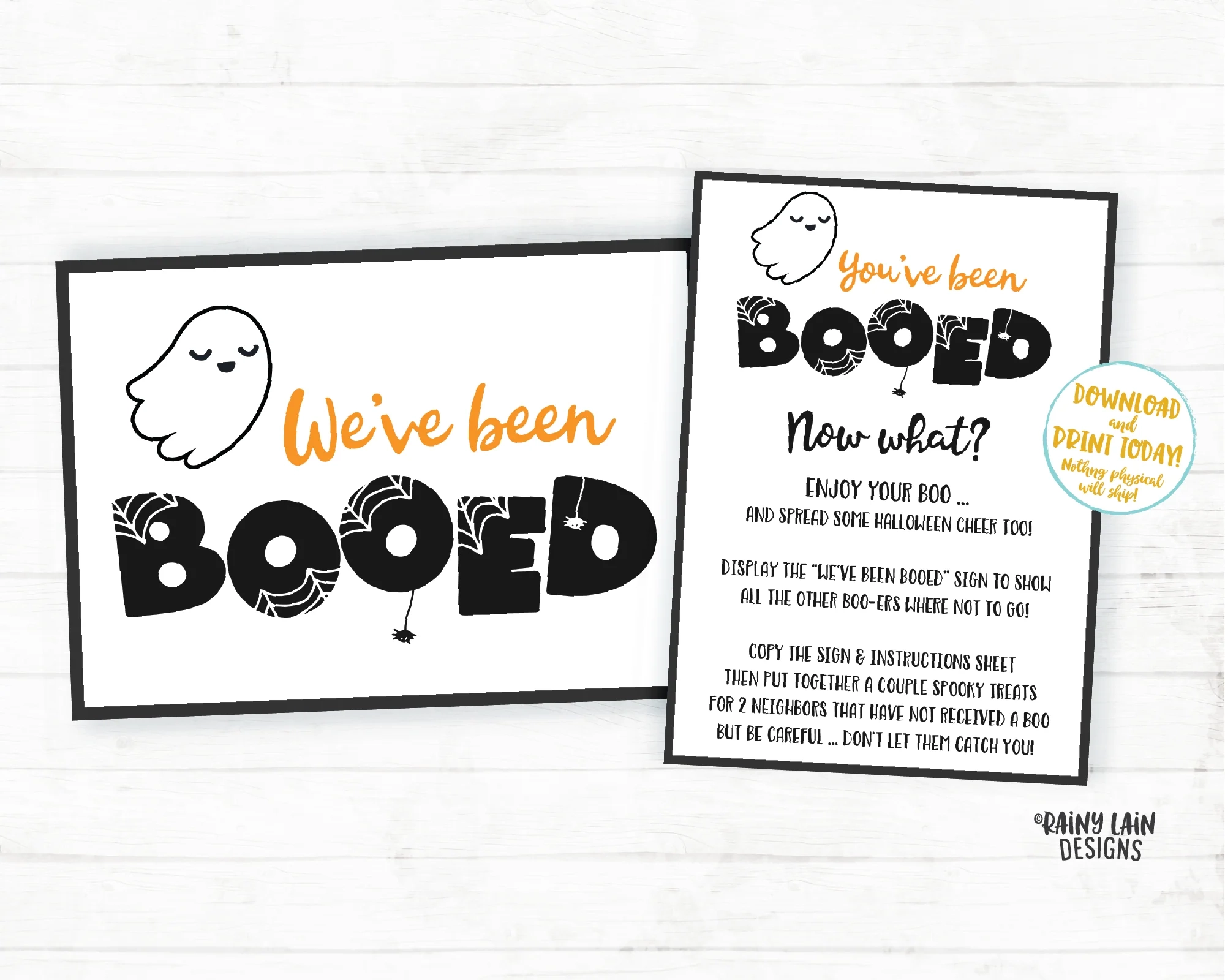 Halloween Boo Sign Printables
